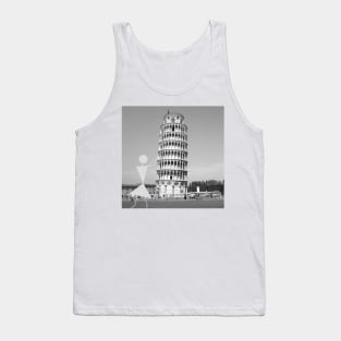 Warli woman at the Leaning Tower of Pisa Tank Top